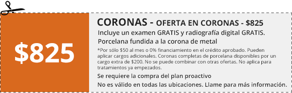 CORONAS- OFERTA EN CORONAS - $825